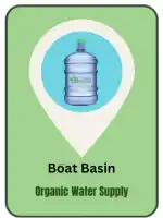 mineral water supply in boat basin