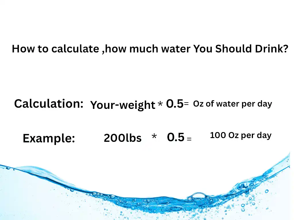 calculation according to weight that how much water drink a day