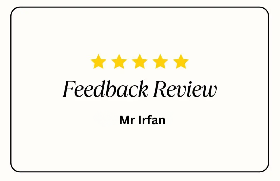 review from mr irfan